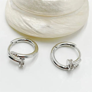 Nail - Inspired Hoop Earrings