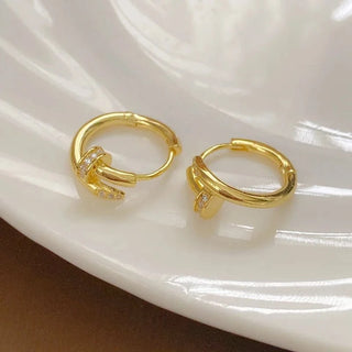 Nail - Inspired Hoop Earrings