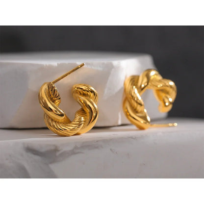 Gold Nautical Hoop Earrings