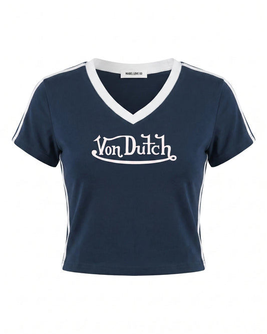 Von D V-Neck Crop T-Shirt