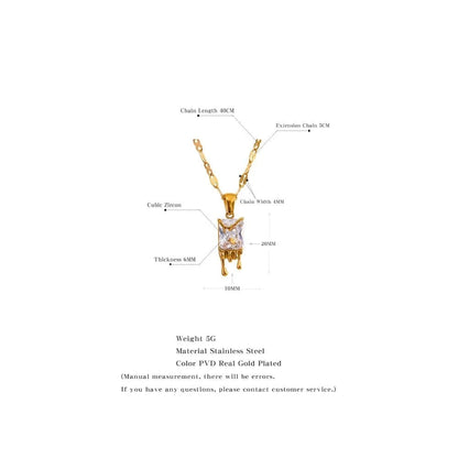 Necklace with Cubic Zirconia Pendant