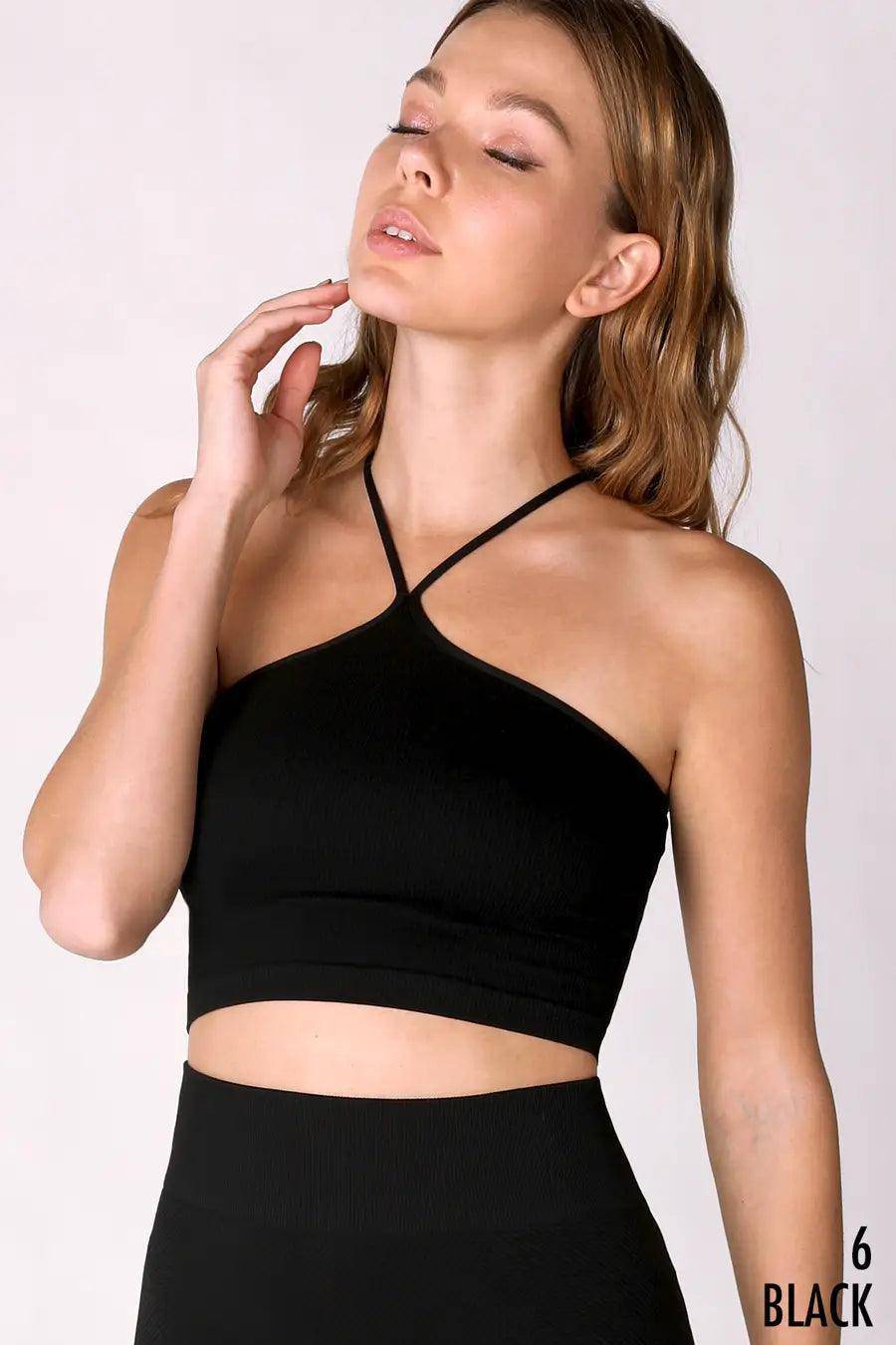Ribbed Halter Bralette, [product type]