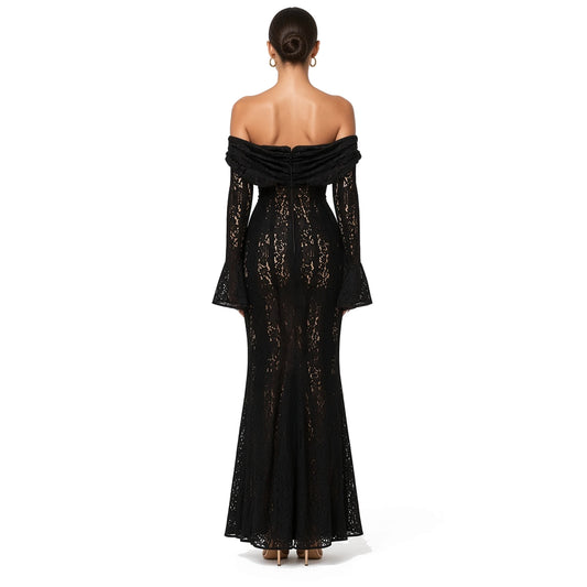 Noir Siren Dress — back