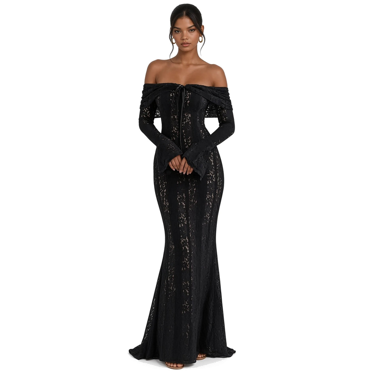 Noir Siren Dress — front