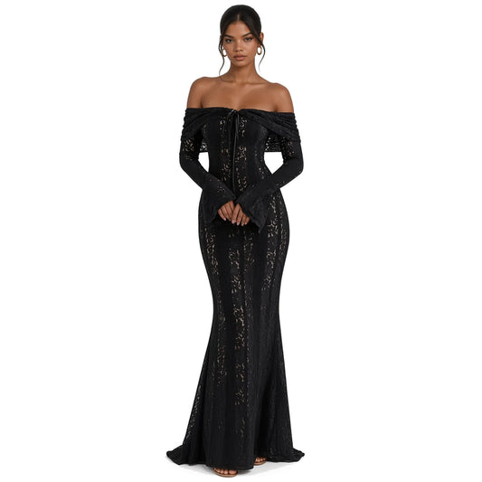 Noir Siren Dress — front