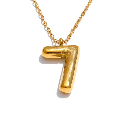 Numerical 7 Pendant Necklace