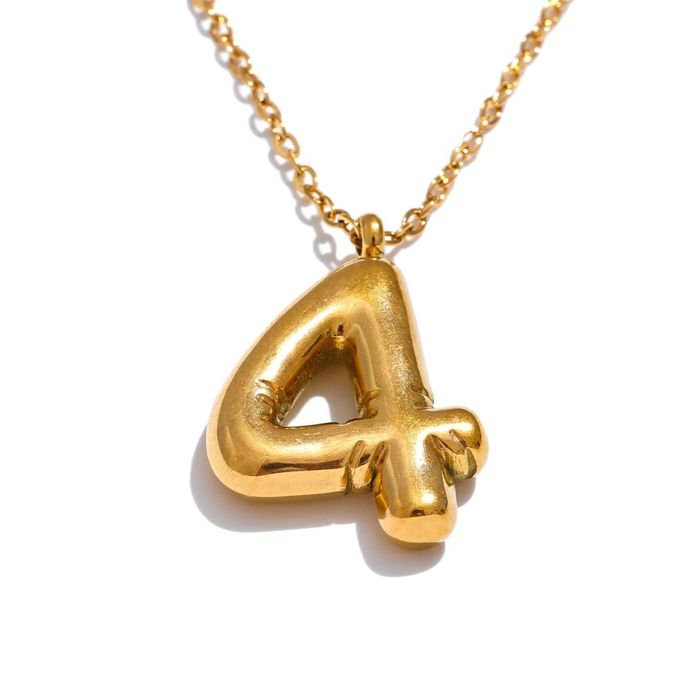 Numerical 4 Pendant Necklace