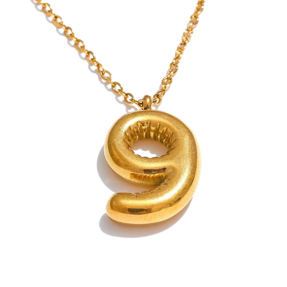 Numerical 9 Pendant Necklace