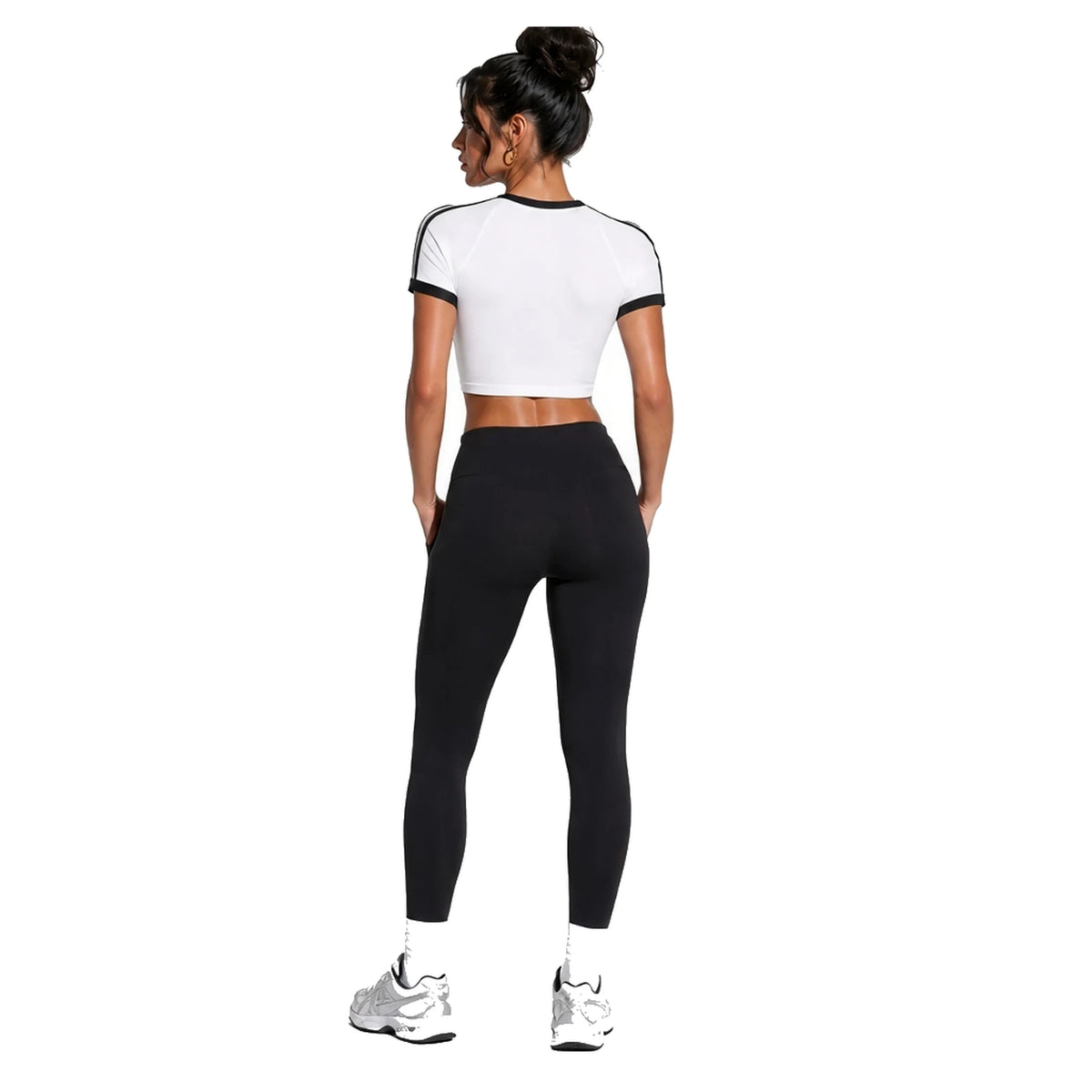 Girly Baseball Crop Tee — back