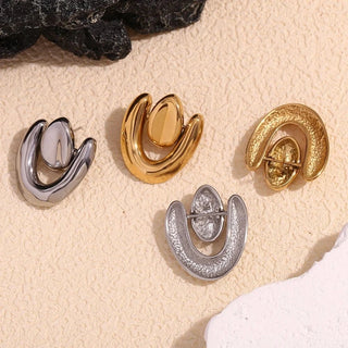 Oval U - shape earrings - Mabel Love Co - Earrings