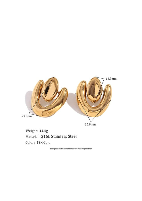 Oval U - shape earrings