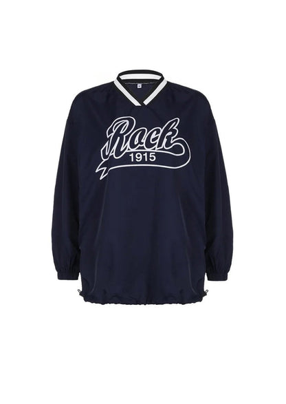 Navy Blue Oversized Sweatshirt