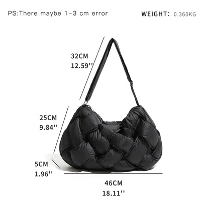 Padded Shoulder Hobo Bag