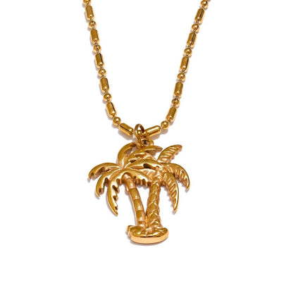 Gold Palm Tree Necklace