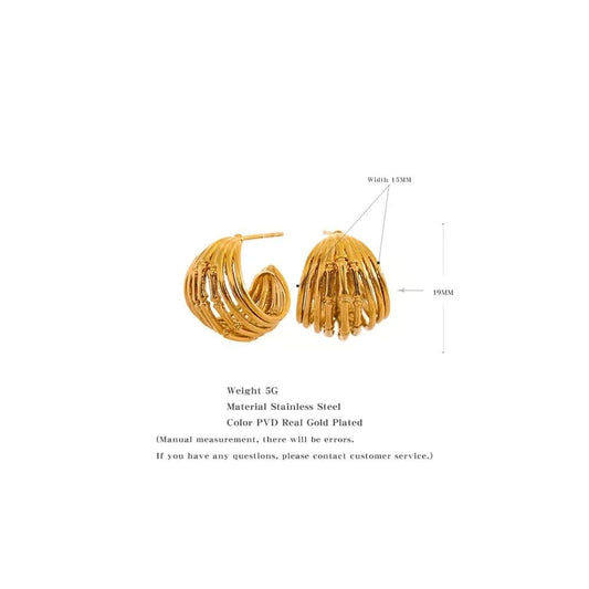 Parallel Band Hoop Earrings