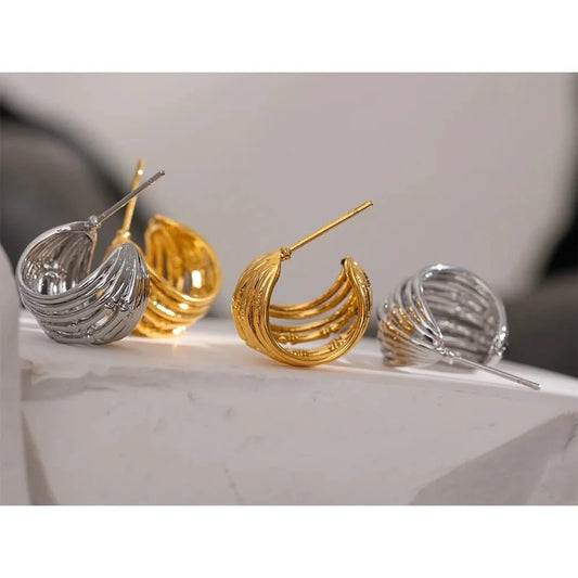 Crystalline Circles Hoop Earrings