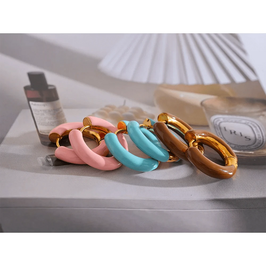 Pastel Hoop Earrings