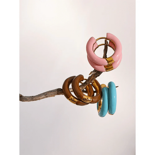Pastel Hoop Earrings
