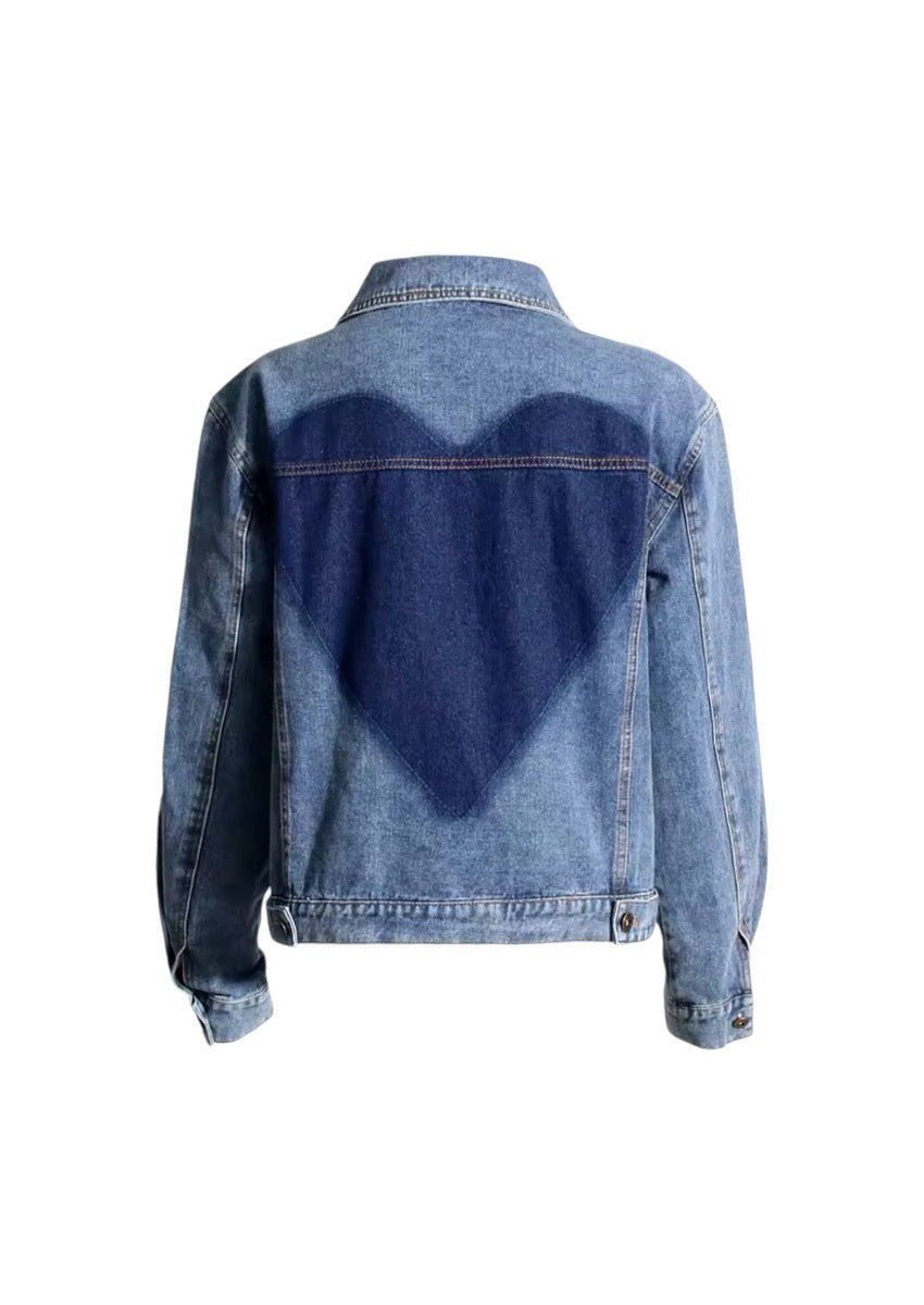 Patchwork Lapel Denim Jacket