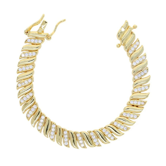 Paved Herringbone Snake Chain Set