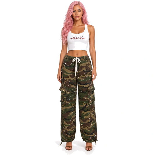 Pearl Camo Cargo Pants — front