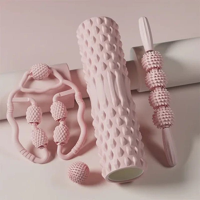 Pink Mask Roler Pink 4 Piece Foam Roller Set | Mabel Love Co