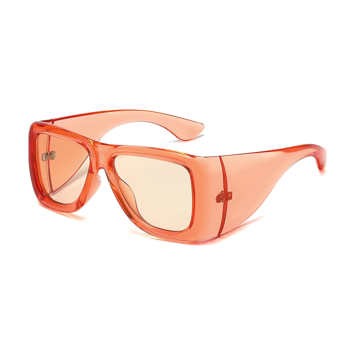 Bold Wrap Aviator Sunglasses — pink front