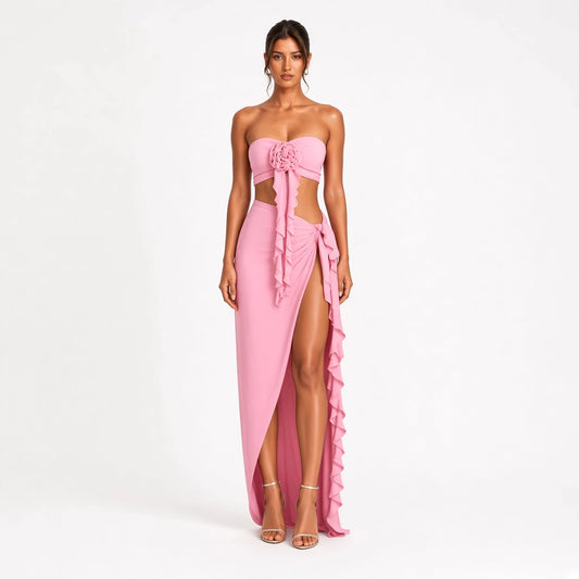 Summer Maxi Set — Pink front
