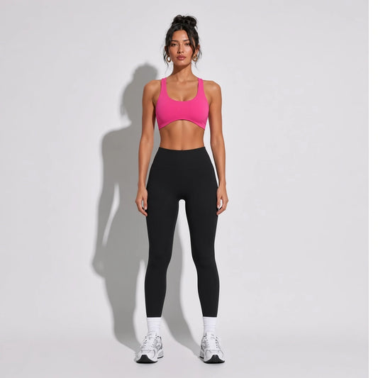 Seamless Sports Bra — Pink front