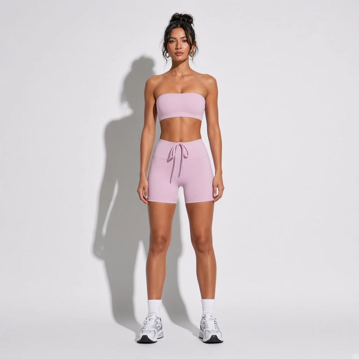 Strapless Sports Bra — Pink front