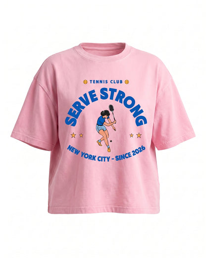 Tennis Club Boxy Cotton T-Shirt