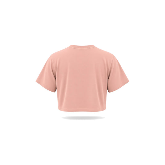 art is you Crop Top — Pink ghost back