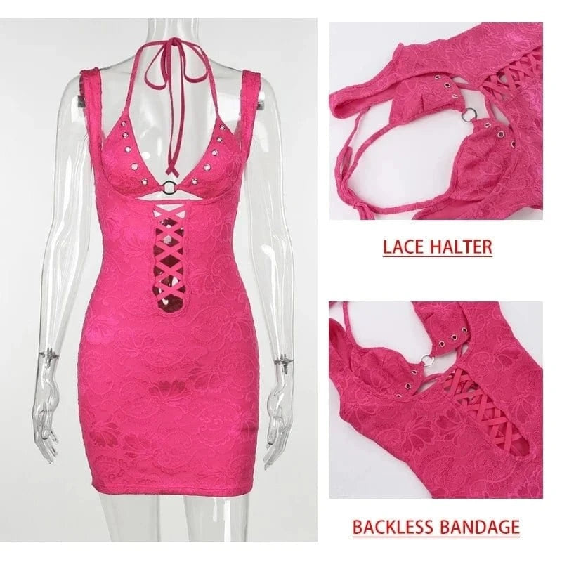 Pink Lace Dress