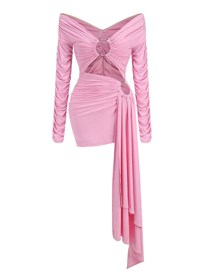 Pink long sleeve dress