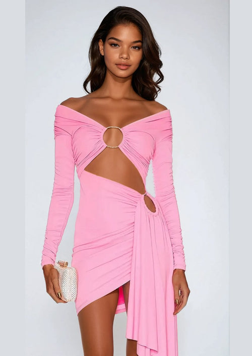 Pink Long Sleeve Dress