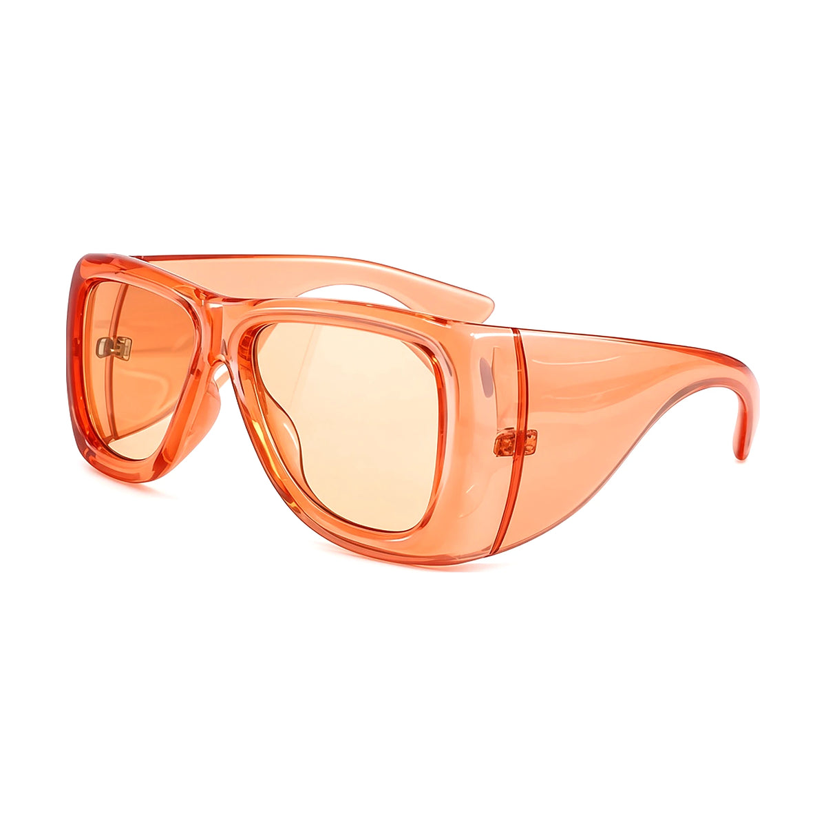 Oversized Square Sunglasses — pink orange front