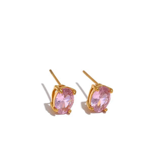 Pink Stud Earrings