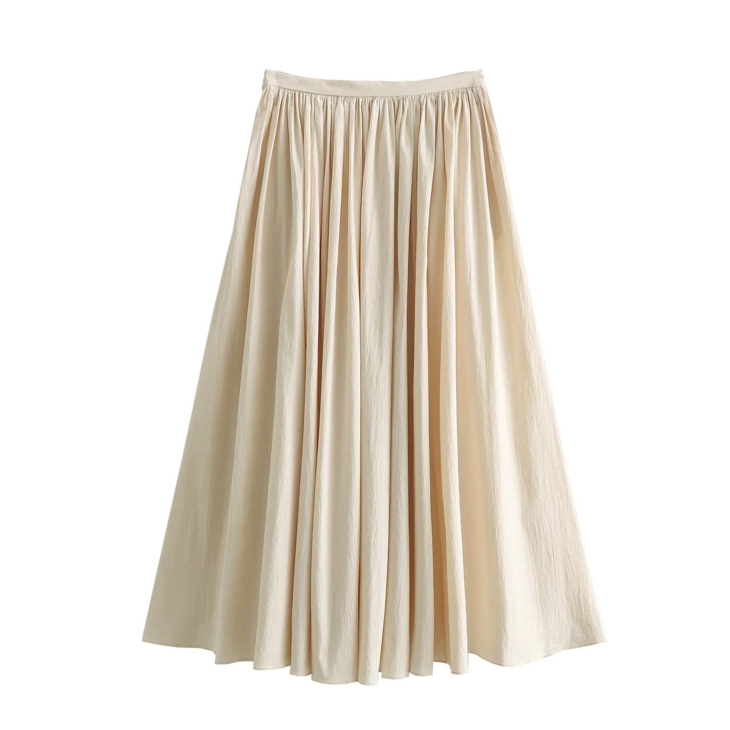 Pleated Loose Midi Skirt