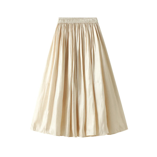 Pleated Loose Midi Skirt