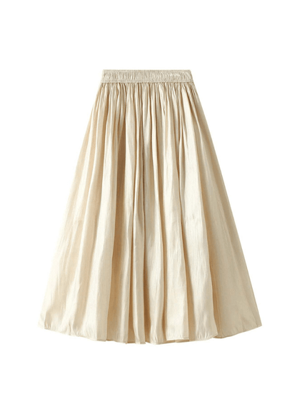 Pleated Loose Midi Skirt