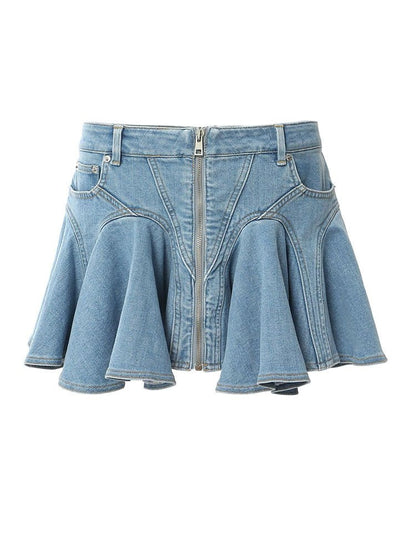 Pleated mini skirt