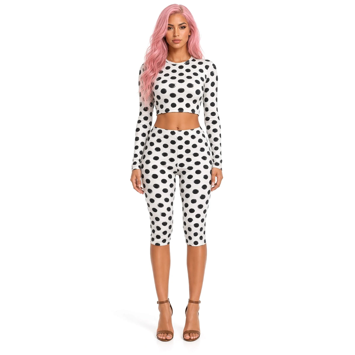 Polka Dot Capri Set — front