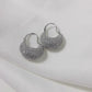 Rhinestone Decor Silver Earrings