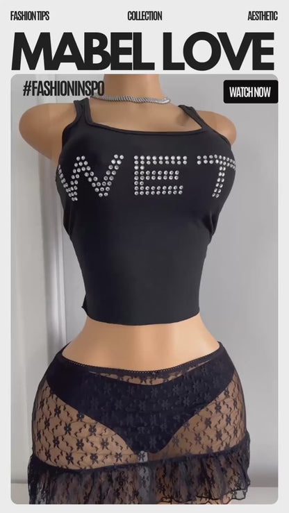 Rhinestone WET Tank Top