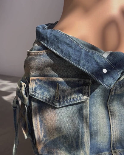 Denim Cargo Skirt – Urban Street Style