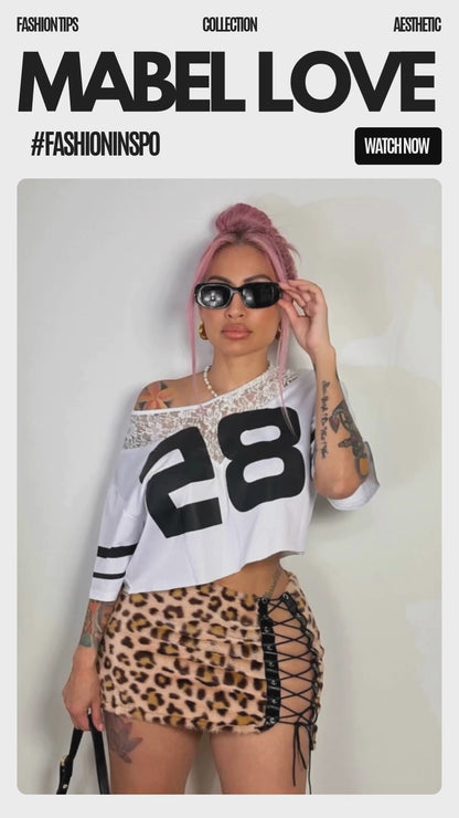 Lace-Trimmed Jersey Glam Top