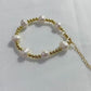 Elegant Gold & White Pearl Bracelet