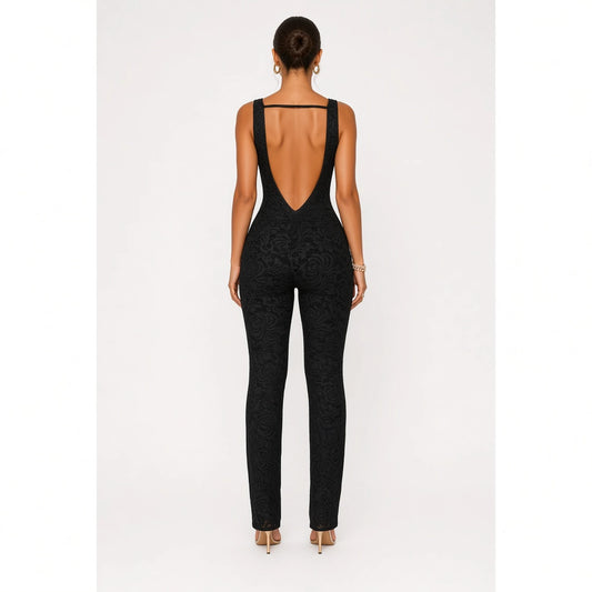 Print sexy Jumpsuit — back