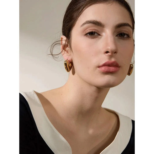 Puffy Love Hoop Earrings 1