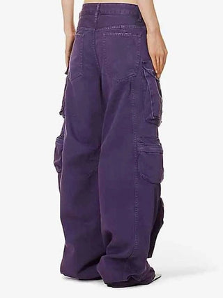 Purple Cargo Baggy Pants